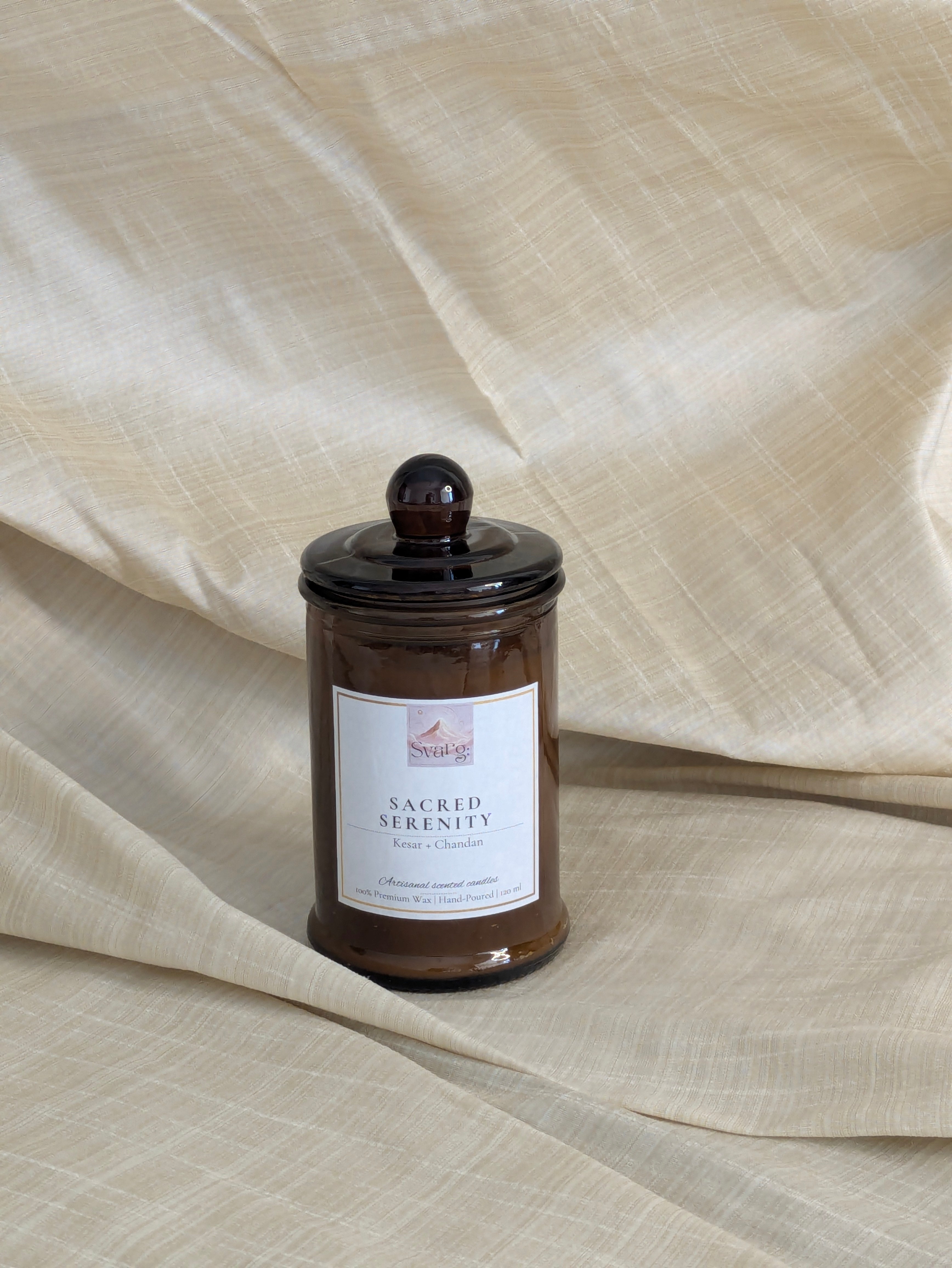 SVARG: KESAR CHANDAN CANDLE GLASS